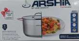 سرویس قابلمه 9پارچه استیل دسته رزگلد عرشیا ARSHIA مدل SS064 - 3175