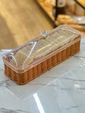 سبد حصیری درب دار